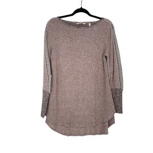 Soft Surroundings Quiet Luxury Knit Eyelet Trim Long-sleeve Sweater Medium